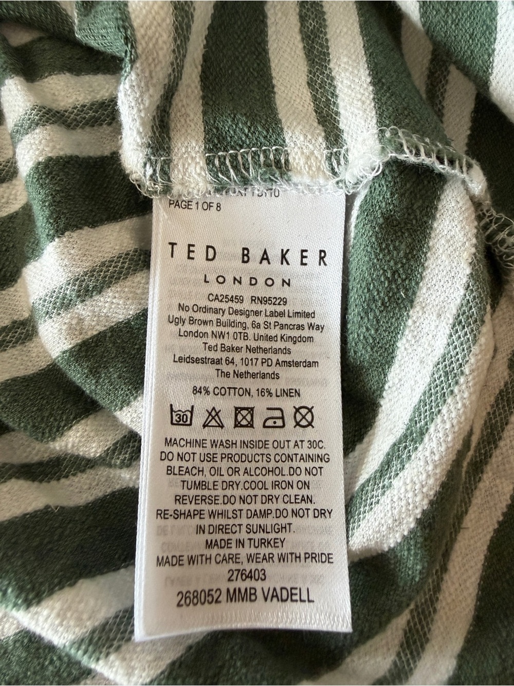 Clearance Ted Baker London Tee Shirt Size 3 - Picture 6 of 7